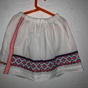 J crew /Crewcuts White skirt